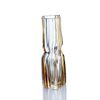 Гусевской Хрустальный завод / Crystal decorative vase "Architecton" narrow colorless with amber