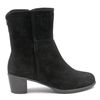 Ortomoda / Demi-season ankle boots made of natural nubuck, black, orthopedic women's shoes