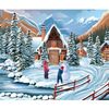Школа талантов / Diamond embroidery "Snowman and children"
