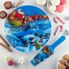 Доляна / Dolyana / Cake bowl with a shoulder blade "Reindeer team", d = 30 cm