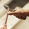 Knife for heavy work with sharpener, FISKARS, three-component handle, file on the blade