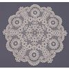 Снежинка / Snowflake / Lace tablecloth with a pattern of flowers and branches