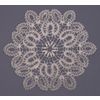 Снежинка / Snowflake / Round lace doily with a pattern in the form of a trefoil