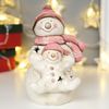 Сималенд / Souvenir "Snowman with a snowman in pink caps"