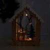 Лесная мастерская / New Year's decor with illumination "House with a deer"