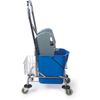 BRABIX / Cleaning trolley 1 removable bucket 25 l, mechanical spinning, basket, metal frame, blue