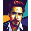 Опт-картина / Malen nach Zahlen 40x50 Robert Downey Jr.