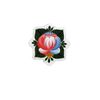 Волховская роспись / Volkhov painting / Small brooch on a magnetic clasp "Volkhov rose tree No. 4"