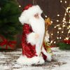 Зимнее волшебство / Doll "Santa Claus, in a red coat, with a staff and a bag"