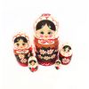 Хохлома Оптом / Matryoshka "White handkerchief" 5 dolls