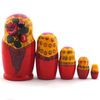 Matryoshka doll in a yellow kerchief 5 dolls Polkhovsky Maidan