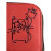 Purse women's FABULA "Friends", 200h110 mm, genuine leather, zipper, embossed, grapefruit