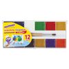 Paint watercolor ONLANDIA "SCHOOL" 12 flowers, honey, WITH BRUSH, plastic box