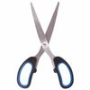 Scissors BRAUBERG "Classic+", 185 mm, classic shape, rubber insert, black-blue