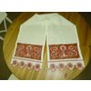 Карельские узоры / Openwork towel "Tree", with red edging
