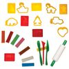 Plasticine JOVI (Spain), set of 8 colors, 200 g, 12 forms, 3 stack, rolling pin, plastic suitcase