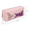 Pencil case-cosmetic bag INLANDIA, 2 branches, soft, "Bunny", pink, 20х7х9 cm