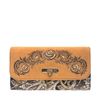 Торжокские золотошвеи / Suede clutch "Black roses"