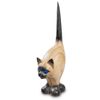 Decor and Gift / Wooden figurine "Cat - pipe tail" 27 cm