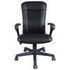 Armchair BRABIX "Optima MG-370", with armrests, eco leather / fabric, black