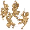 Kaemingk / Brinquedo da árvore de natal Monkey Pierre - acrobata 22 cm de cabeça para baixo, pingente