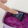 Pencil case-cosmetic bag INLANDIA, 2 branches, soft, sequined, mermaid, purple, 21х6х9 cm