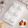 Доляна / Formulário para mousse de sobremesas e pastéis "Yabloko", 29 × 7 cm, 6 buracos, branco