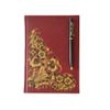 Золотая Хохлома / Khokhloma painting / Set of notebook and pen with Khokhloma painting