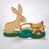 Wooden "Easter Bunny with a trolley" 0000