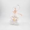 Потешный промысел / Christmas tree toy made of porcelain "Flying Angel with a Trumpet"