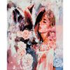 Опт-картина / mosaico de diamantes, 40x50, strass quadrado Menina e lobo