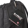 Zaino B-PACK "S-02" (BI-PAK) universale, con scomparto per laptop, manico rinforzato, nero, 47x31x16 cm