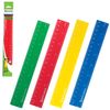 Line plastic, 20 cm, BRAUBERG "Vivid Crystal", opaque, fluorescent assorted, Euro slot