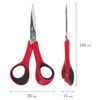 Scissors for Hobbies and crafts a TREASURE ISLAND of 140 mm, 3-sided sharpening, red-black
