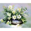 Опт-картина / Cross-stitch White flowers