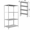Metal BRABIX "MS KD-185/60-4" (in 1850-s1000/g600mm), 4 shelves, compact packaging