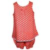 Pajamas for girls with lace ruffle on the T-shirt