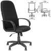 Armchair office SEAT 279, high back, with armrests, black