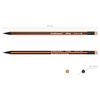 Pencil obstruction ERICH KRAUSE, 1pc., "Vivo", HB, black wood, with elastic band, housing cuts, sharpened