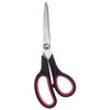 Scissors AVISMA "Soft Grip", 190 mm, rubber insert, black-red, 3-sided sharpening