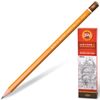 My pencil KOH-I-NOOR 1500, 1pc., 3B without rubber, case yellow, sharpened
