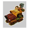 Ковровская глиняная игрушка / Bức tượng nhỏ "Xe trượt tuyết Nga. Cặp đôi trên xe trượt tuyết", trung bình