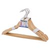 BRABIX / Standard coat hangers, size 36-40, SMALL SIZE, SET 5 pcs., Wooden, bar, pine color