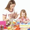 Finger paints JOVI (Spain), set of 6 colors for 125 ml, 9 items, oilcloth