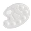 The palette for drawing INLANDIA white, oval, 6 cells for paints and 4 for mixing, the Euro slot
