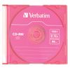 VERBATIM / Диск CD-RW 700 Mb, 8х-12х, Colour Slim Case