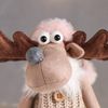 Сималенд / Interior doll "Losyasha in a beige vest and a pink cap"
