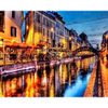 Опт-картина / Peinture par numéros 40x50 Soirée ville