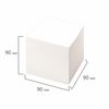 STAFF / Glued note block, cube 9x9x9 cm, white, whiteness 70-80%