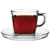 PASABAHCE / Tea set "Baltic" for 6 persons (6 cups of 210 ml, 6 saucers), glass